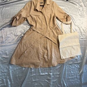 Elegant Tan Long Sleeve Dress